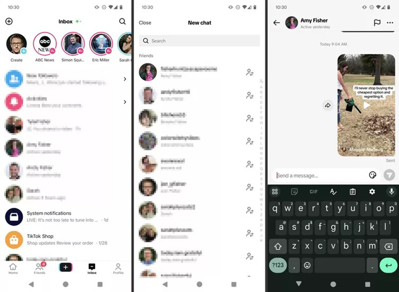 Nhắn tin trên ứng dụng TikTok