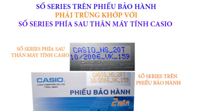 phiếu bảo hành và số serial