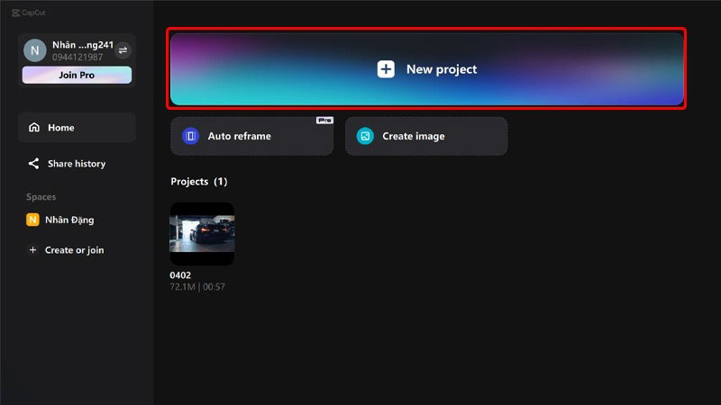 cách làm mờ video trên capcut pc 1