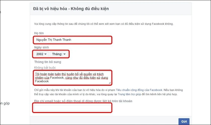 Lấy lại tài khoản Facebook khi bị báo cáo chưa đủ tuổi