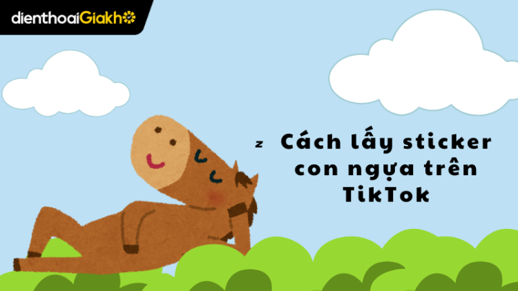 cách lấy sticker con ngựa