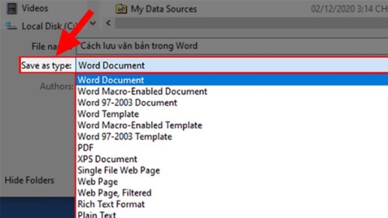 Cách lưu file Word bằng phím tắt Ctrl S