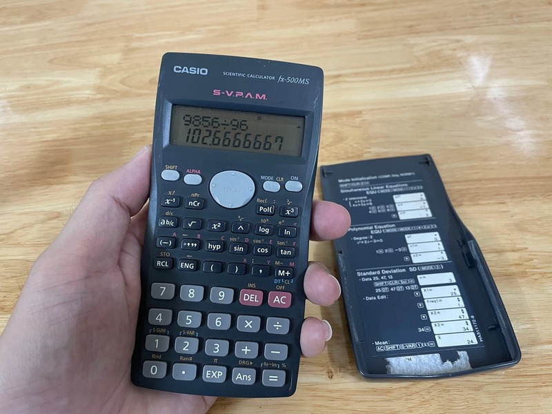 Reset máy tính Casio FX-100MS, FX-570MS, FX-991MS