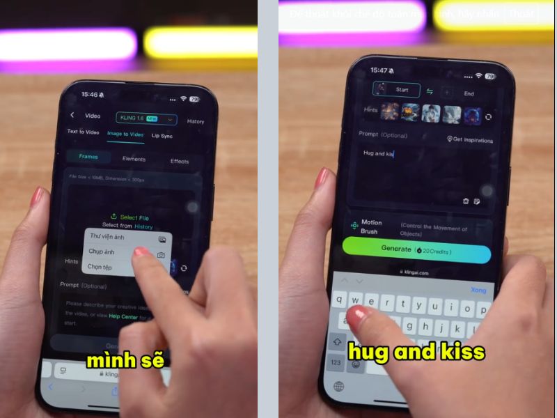 cách tạo video AI ghép với idol