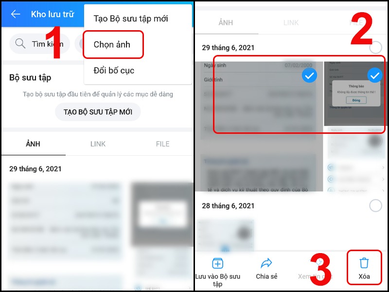 Xóa tin nhắn cũ, hình ảnh đính kèm trong iMessage hoặc Zalo