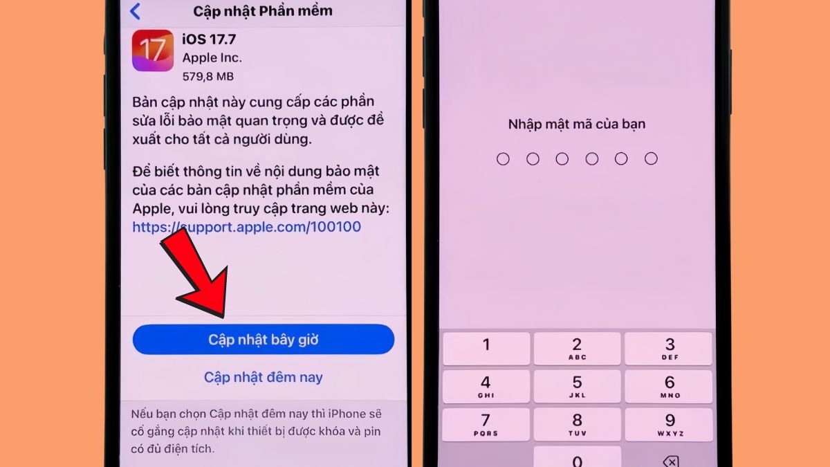 Cập nhật iOS mới nhất để tối ưu bộ nhớ