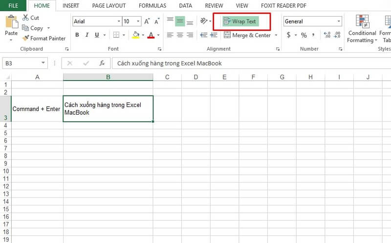 Giải đáp liên quan đến xuống dòng trong Excel 1