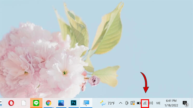 Dùng thanh Taskbar để bật WiFi trên máy Win 10 1