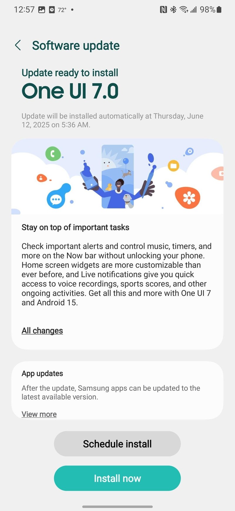 Galaxy A15 5G One UI 7