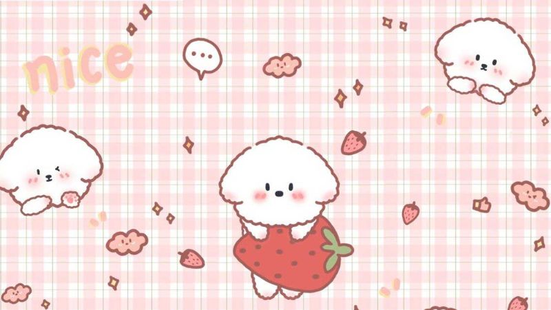 Hình nền iPad cute màu hồng