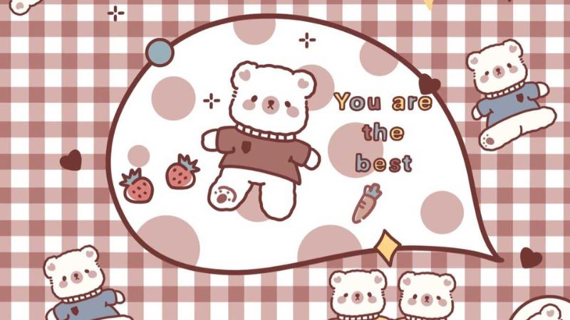 Hình nền iPad gấu cute