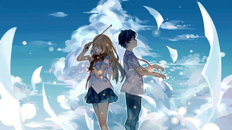 Hình nền anime cặp đôi cho iPad