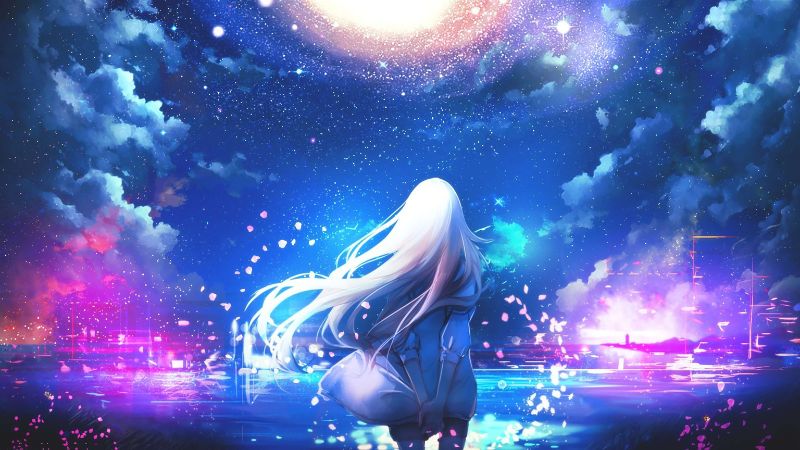 Hình nền anime huyền bí cho iPad
