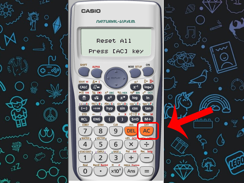 Cách reset máy tính Casio 3