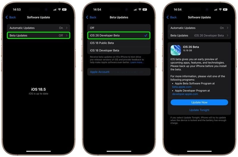 iOS 26 Beta Developer
