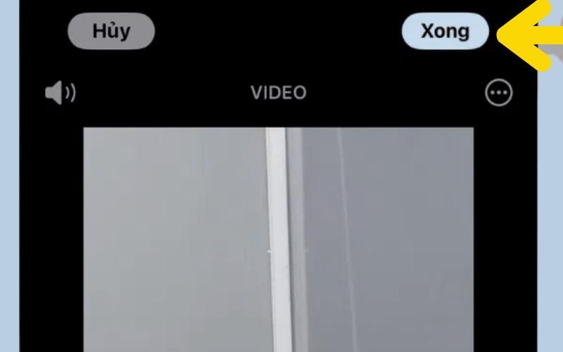 nhấn Xong để lưu lại video