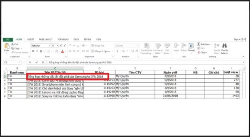 Xuống dòng bằng phím tắt Alt + Enter 1