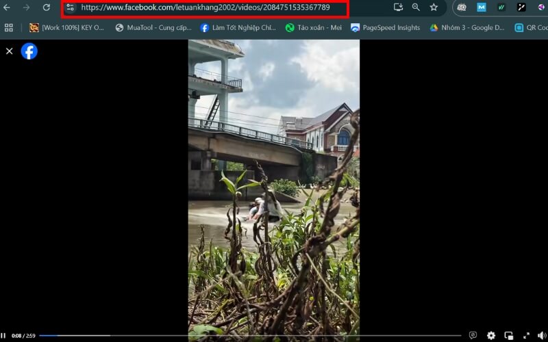 sao chép đường link hiển thị trên thanh địa chỉ