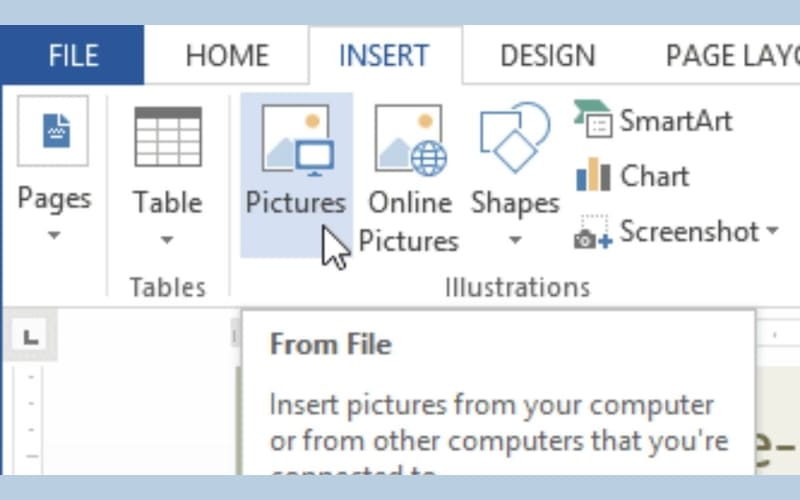 sau đó bấm Insert
