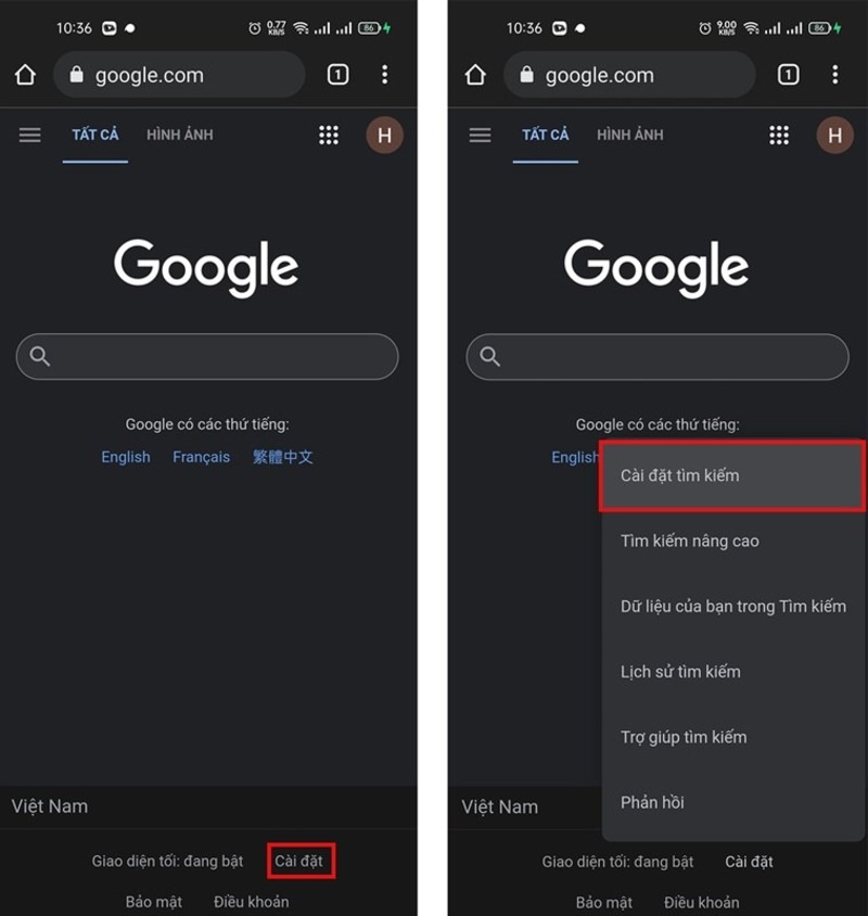 Cách tắt Safe Search trên Google bằng điện thoại