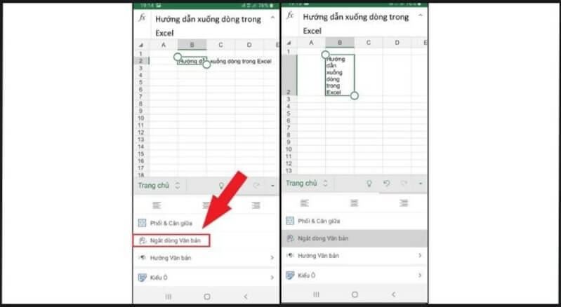 Xuống dòng ngay trên điện thoại 2