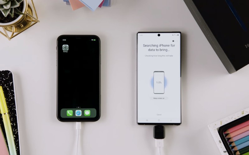 Cách chuyển dữ liệu từ iPhone sang Android bằng cáp