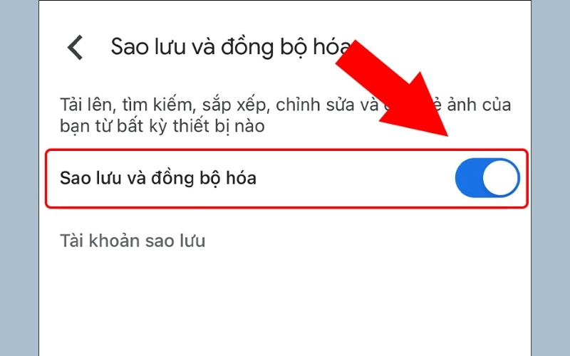 Sao lưu và đồng bộ hóa