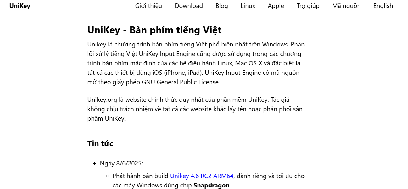 phần mềm UniKey
