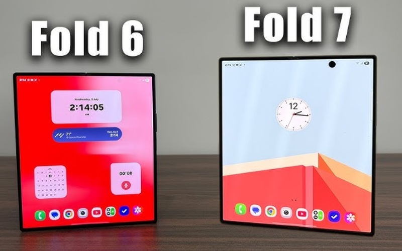 So sánh màn hình Galaxy Z Fold 7 vs Z Fold 6