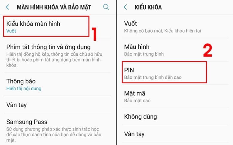 cách đổi mật khẩu điện thoại Android