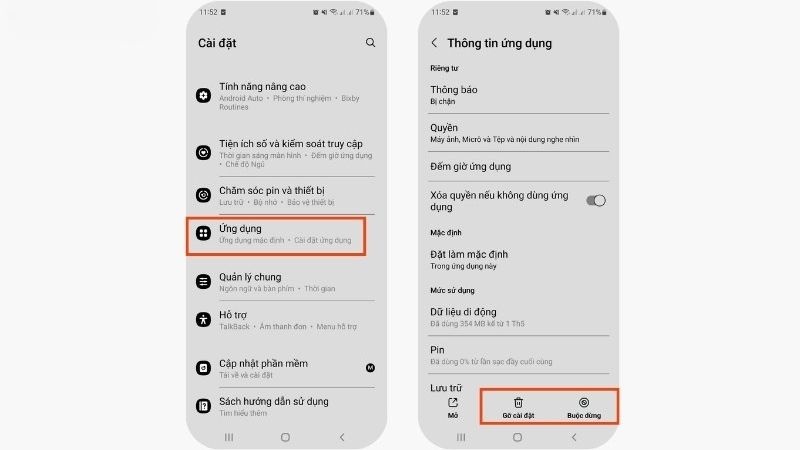 Gỡ cài đặt các ứng dụng không cần thiết