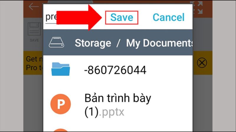 Nhấn Save để lưu file