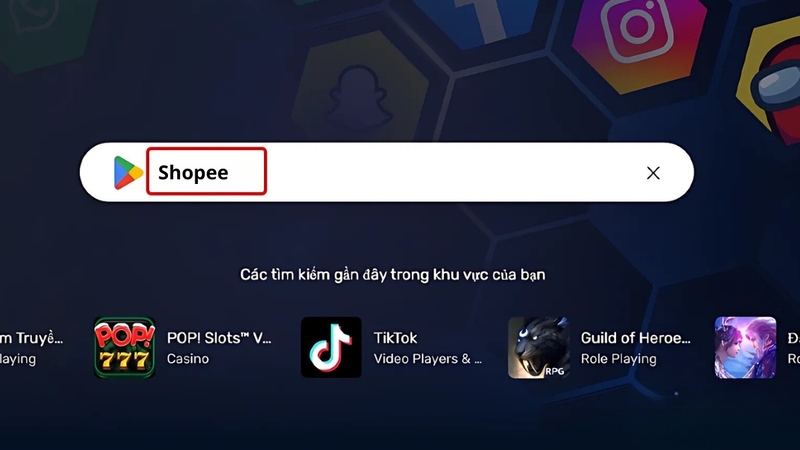 Tải ứng dụng Shopee bằng giả lập