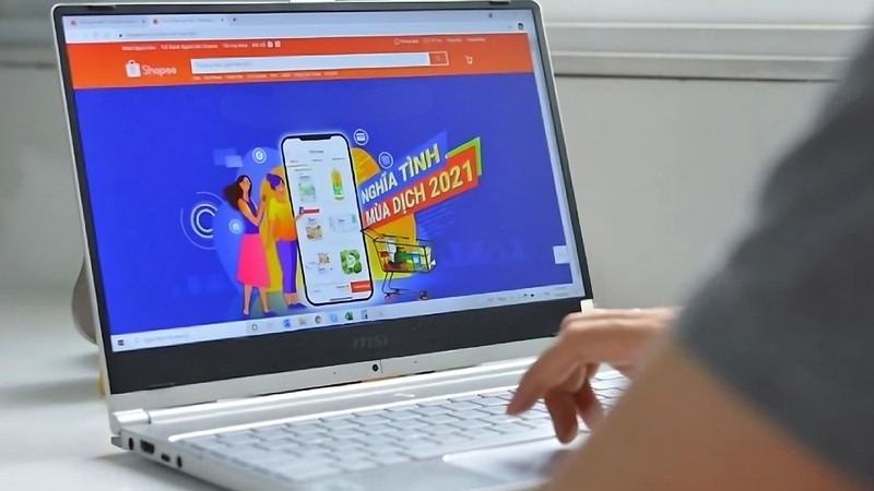 Truy cập trang web Shopee