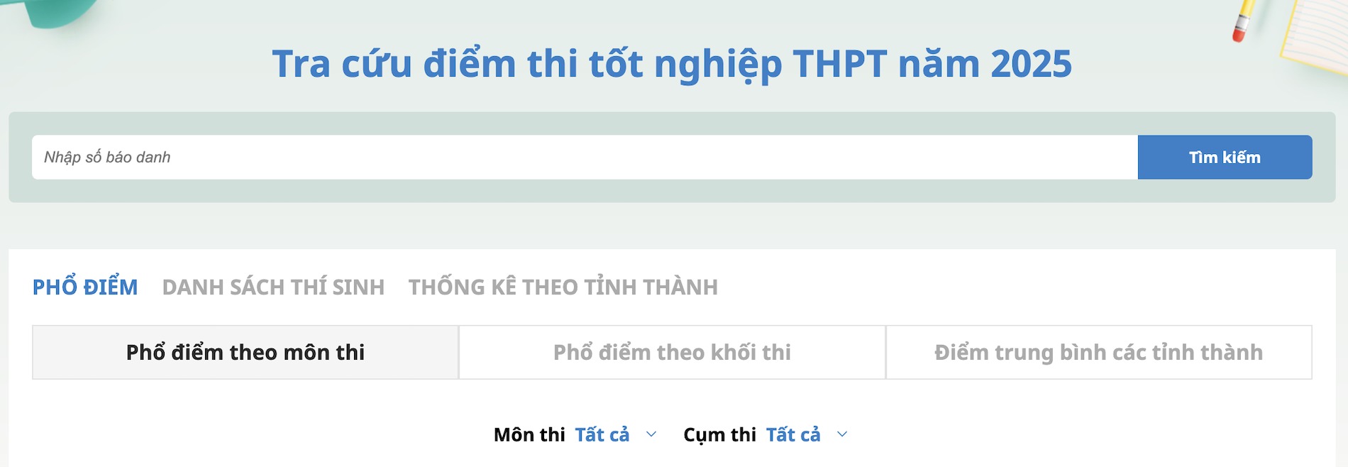 cách tra điểm thi thpt quốc gia 2025