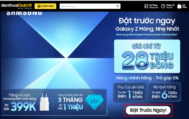 Đặt trước Galaxy Z Fold7