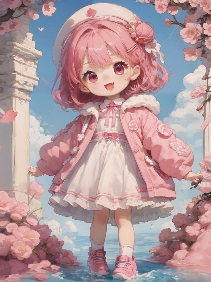hinh-nen-chibi-mau-hong