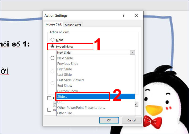 Tạo trò chơi hộp quà may mắn trên Powerpoint bước hai 7