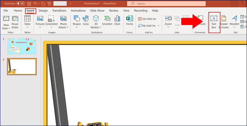 Tạo trò chơi hộp quà may mắn trên Powerpoint bước một 3