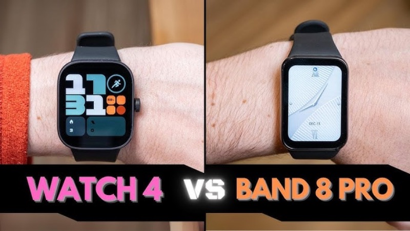 Màn hình Xiaomi Band 8 Pro nhỏ hơn Redmi Watch 4