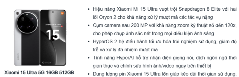 Xiaomi 15 Ultra