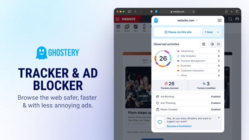 Phần mềm chặn quảng cáo trên điện thoại Ghostery
