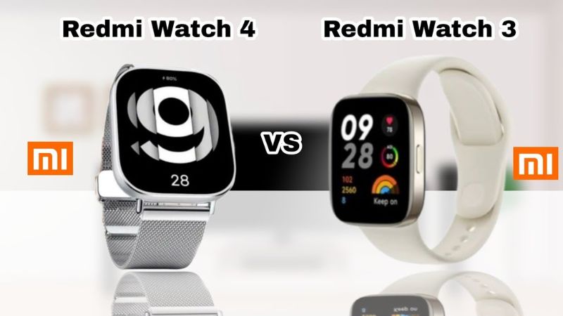 Thiết kế và Chất liệu của Redmi Watch 4 và Redmi Watch 3