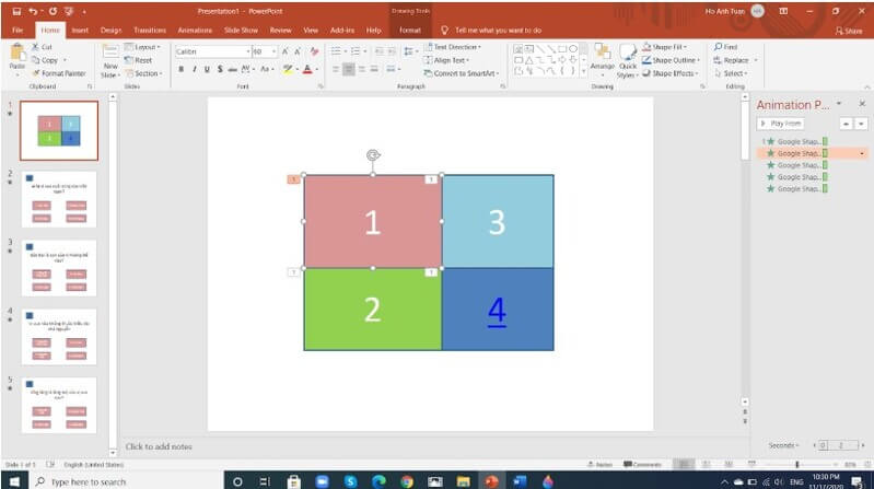 Cách tạo trò chơi đoán hình trên PowerPoint bước ba 1