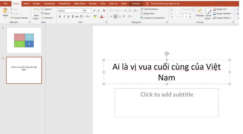 Cách tạo trò chơi đoán hình trên PowerPoint bước hai 1