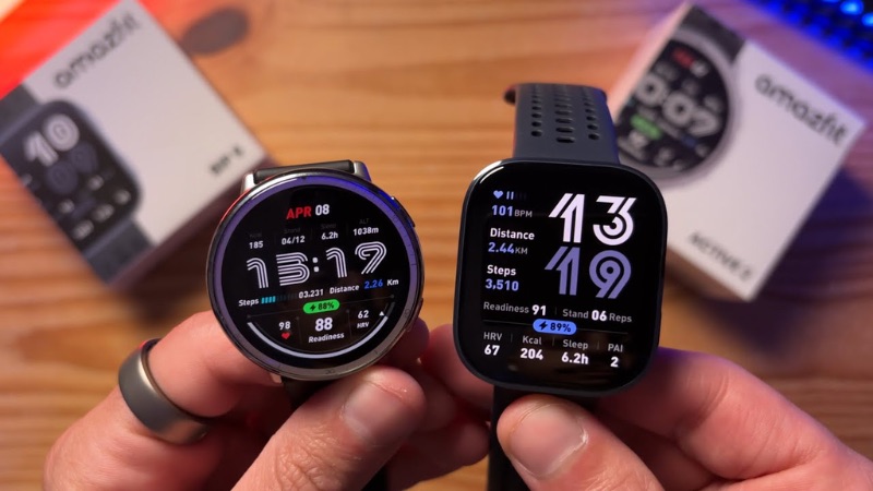 Thiết kế đối lập Amazfit Bip 6 vs Active 2