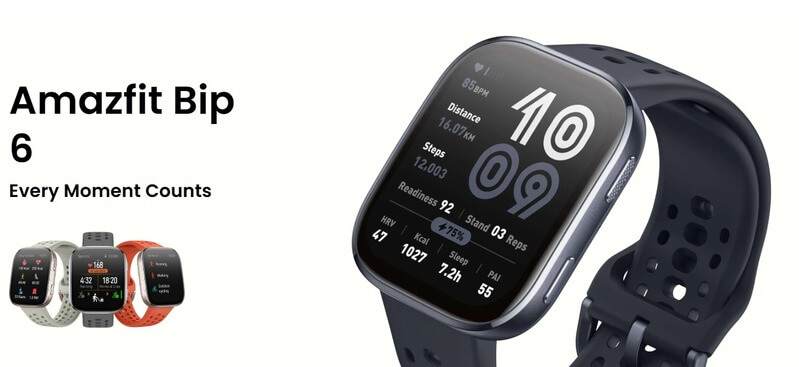 Amazfit Bip 6 có thiết kế năng động, thời thượng