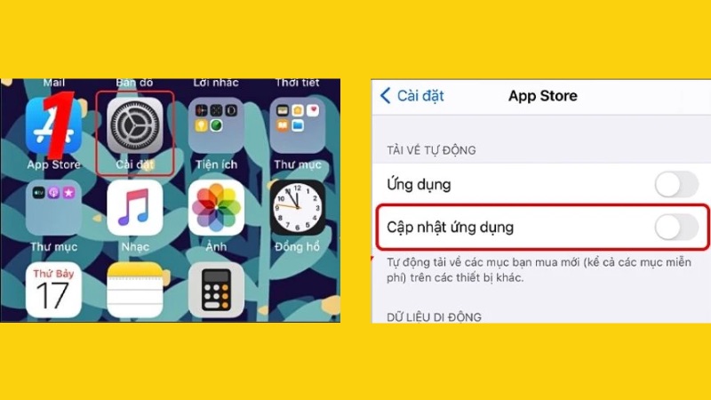 Tối ưu tuổi thọ pin iPhone bằng tắt tự động cập nhật