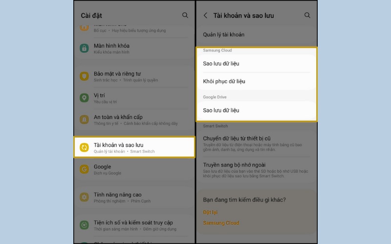 hãy sao lưu toàn bộ dữ liệu trên máy Android