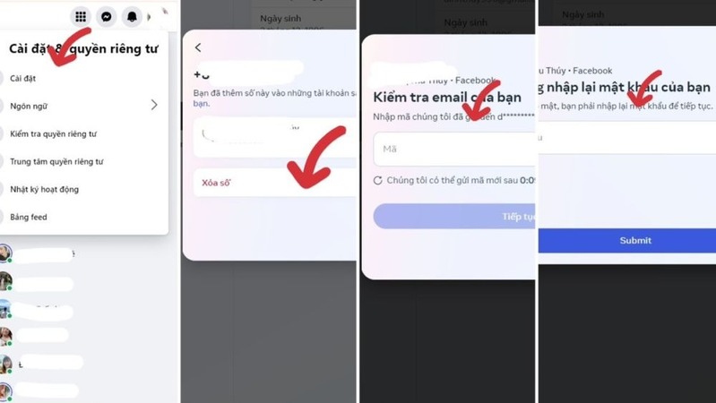 Cách đổi số điện thoại trên Facebook trên máy tính 